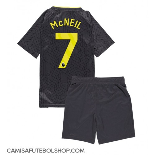 Camisa de time de futebol Everton Dwight McNeil #7 Replicas 2º Equipamento Infantil 2024-25 Manga Curta (+ Calças curtas)